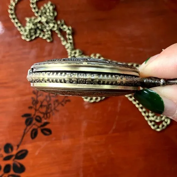 Vintage Style Copper Quartz Pocket Watch - Picture 9 of 11